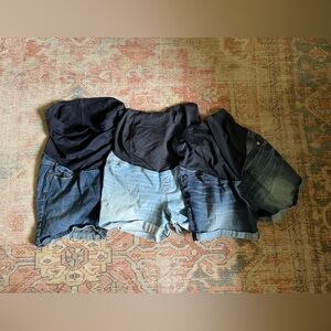Set of 3 Maternity Jean Shorts